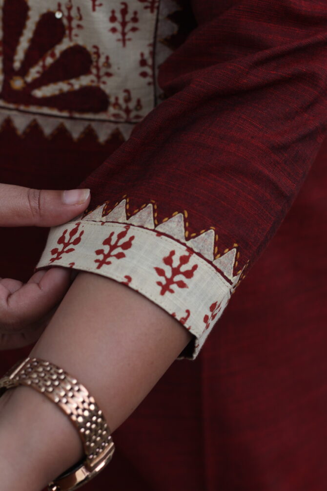 Pretty Patchwork: Maroon - Image 2