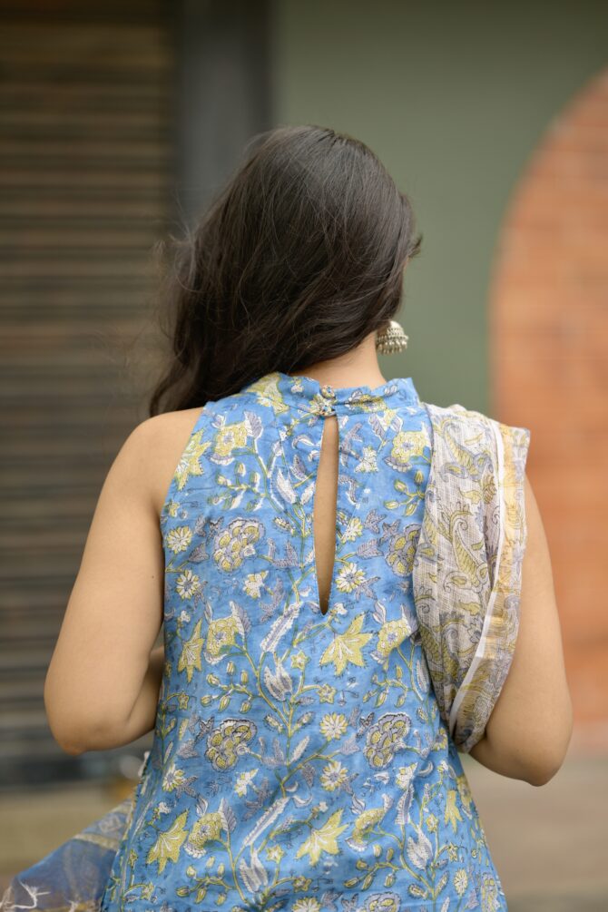 Rang: Handblock Sanganeri Print Kurta Set - Image 2